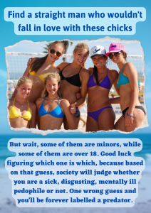 Volleyball girls - most men would find attractive (hypocrisy, child, adult, teen, consent, americans, age, 18, absurd)