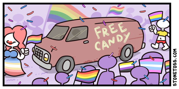Stonetoss.com debuts the MAP Flag and Pedovan (lgbt, gay, pride, degeneracy, groomer, lgbtq activism, predator, free candy)