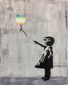 Banksy-style MAP Flag in baloon