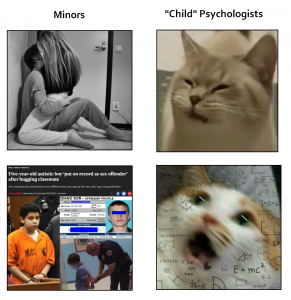 Child psychologists cat reaction to minors (minor-minor sex, science, rso, registry reform, pseudoscience, victomology)