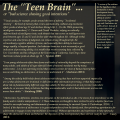 Teen Brain research summary